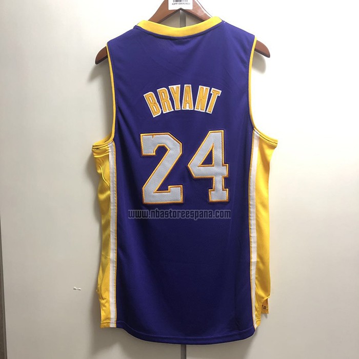 Camiseta Los Angeles Lakers Kobe Bryant NO 24 Mitchell & Ness Violeta